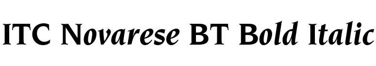 ITC Novarese BT Bold Italic font preview