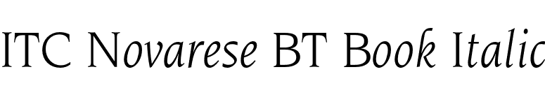 ITC Novarese BT Book Italic font preview