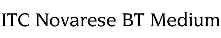 ITC Novarese BT Medium font preview