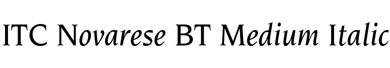 ITC Novarese BT Medium Italic font preview