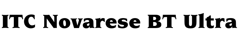 ITC Novarese BT Ultra font preview