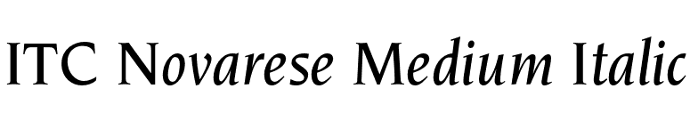 ITC Novarese Medium Italic font preview