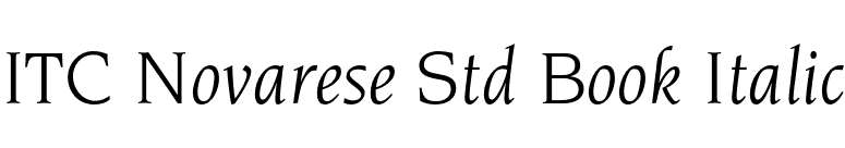ITC Novarese Std Book Italic font preview