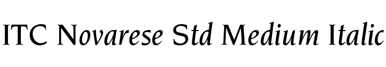ITC Novarese Std Medium Italic font preview