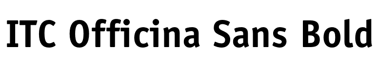 ITC Officina Sans Bold font preview