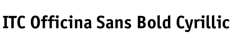 ITC Officina Sans Bold Cyrillic font preview