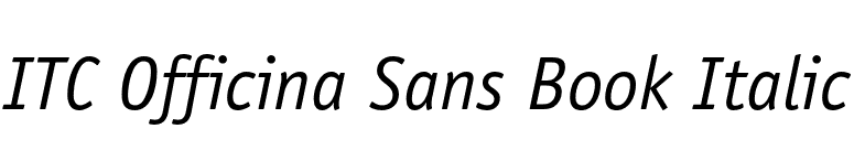 ITC Officina Sans Book Italic font preview
