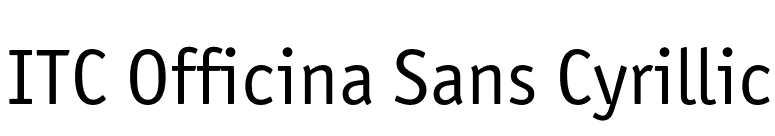 ITC Officina Sans Cyrillic font preview