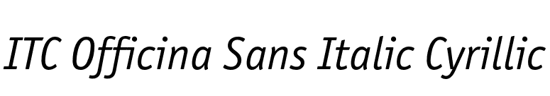 ITC Officina Sans Italic Cyrillic font preview