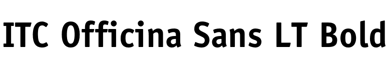 ITC Officina Sans LT Bold font preview