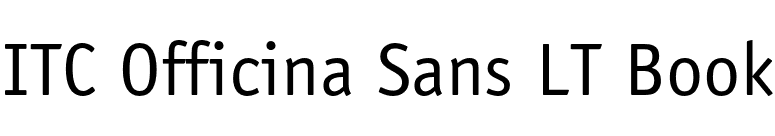 ITC Officina Sans LT Book font preview