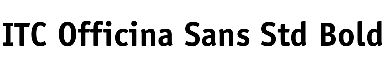 ITC Officina Sans Std Bold font preview
