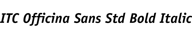 ITC Officina Sans Std Bold Italic font preview