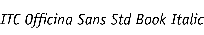 ITC Officina Sans Std Book Italic font preview