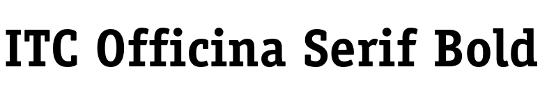 ITC Officina Serif Bold font preview