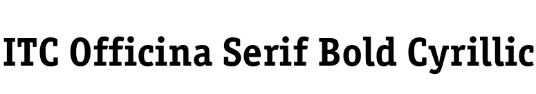 ITC Officina Serif Bold Cyrillic font preview