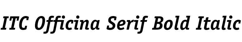 ITC Officina Serif Bold Italic font preview