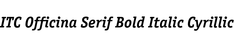 ITC Officina Serif Bold Italic Cyrillic font preview