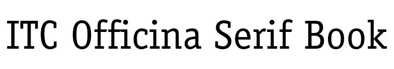 ITC Officina Serif Book font preview