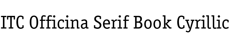 ITC Officina Serif Book Cyrillic font preview