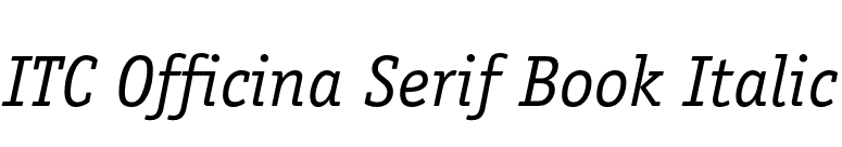 ITC Officina Serif Book Italic font preview