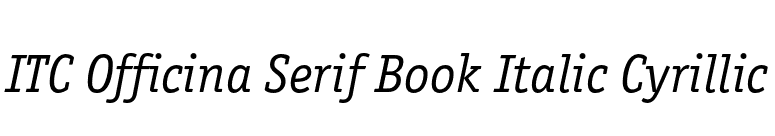 ITC Officina Serif Book Italic Cyrillic font preview