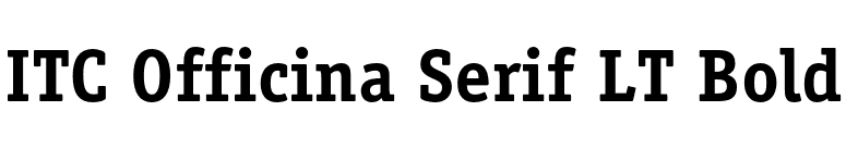 ITC Officina Serif LT Bold font preview