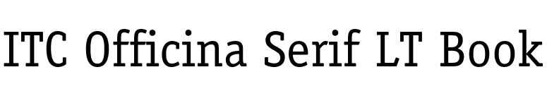 ITC Officina Serif LT Book font preview