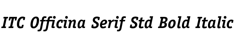 ITC Officina Serif Std Bold Italic font preview