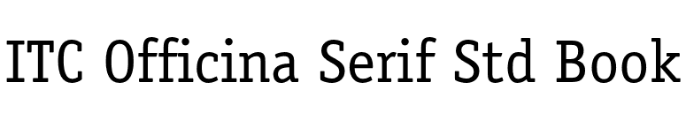 ITC Officina Serif Std Book font preview