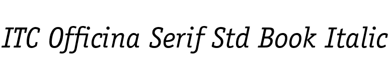 ITC Officina Serif Std Book Italic font preview