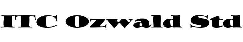 ITC Ozwald Std font preview