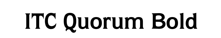 ITC Quorum Bold font preview