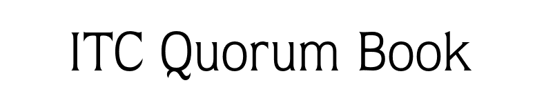 ITC Quorum Book font preview