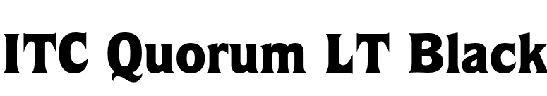 ITC Quorum LT Black font preview
