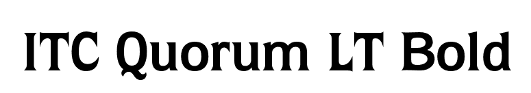 ITC Quorum LT Bold font preview
