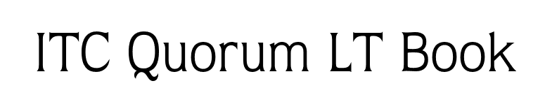 ITC Quorum LT Book font preview