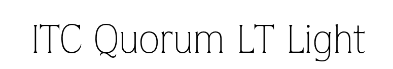 ITC Quorum LT Light font preview