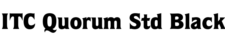 ITC Quorum Std Black font preview