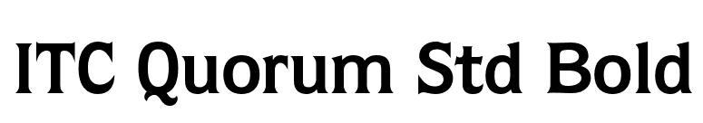 ITC Quorum Std Bold font preview