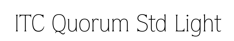 ITC Quorum Std Light font preview