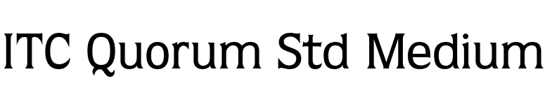 ITC Quorum Std Medium font preview