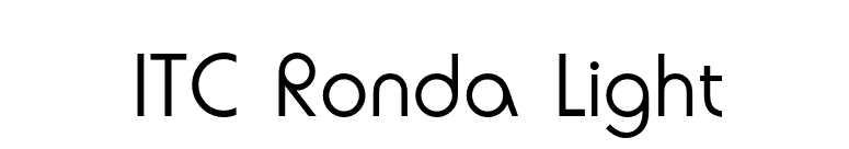 ITC Ronda Light font preview
