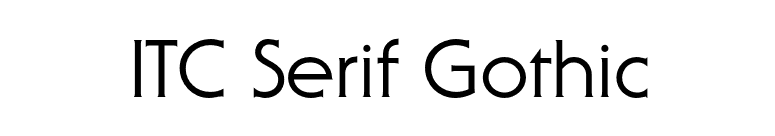 ITC Serif Gothic font preview