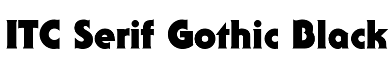 ITC Serif Gothic Black font preview