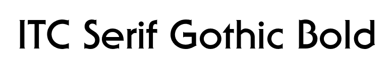 ITC Serif Gothic Bold font preview