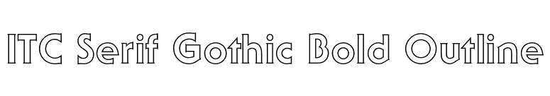 ITC Serif Gothic Bold Outline font preview