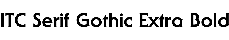 ITC Serif Gothic Extra Bold font preview