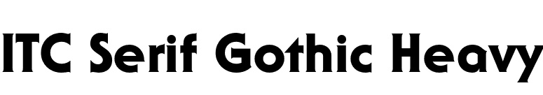 ITC Serif Gothic Heavy font preview