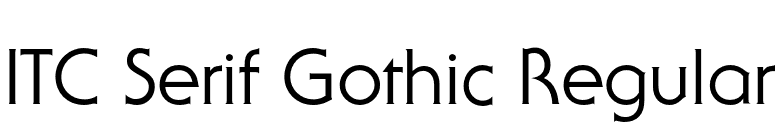 ITC Serif Gothic Regular font preview